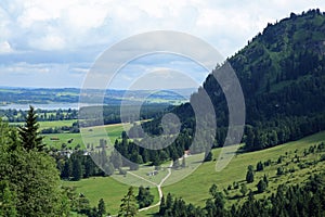 THE VIEW FROM BAVARIAS NEUSCHWANSTEIN CASTLE